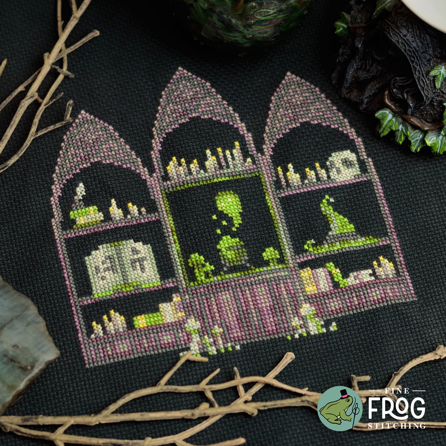 Witchy Workspace - Large Printed Cross Stitch Chart