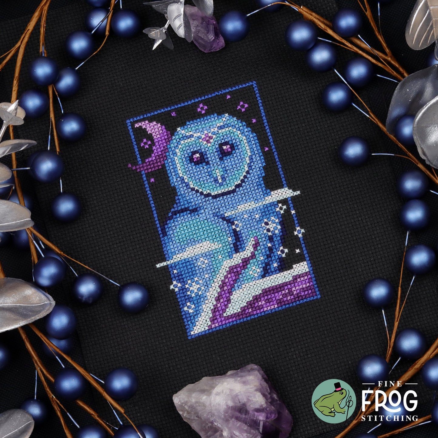 Winter Night Watcher - Small Printed Cross Stitch Chart