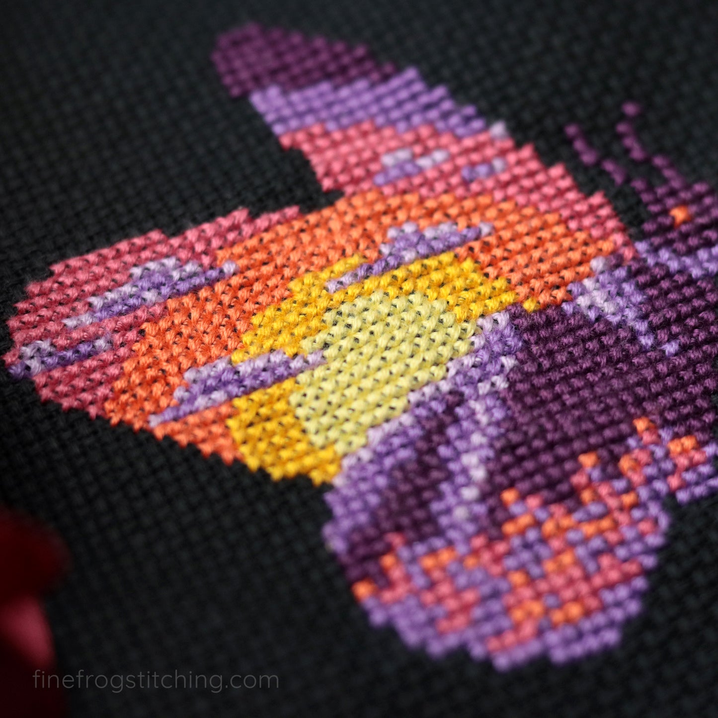 Mountain Sunset Moth - Small Printed Cross Stitch Chart