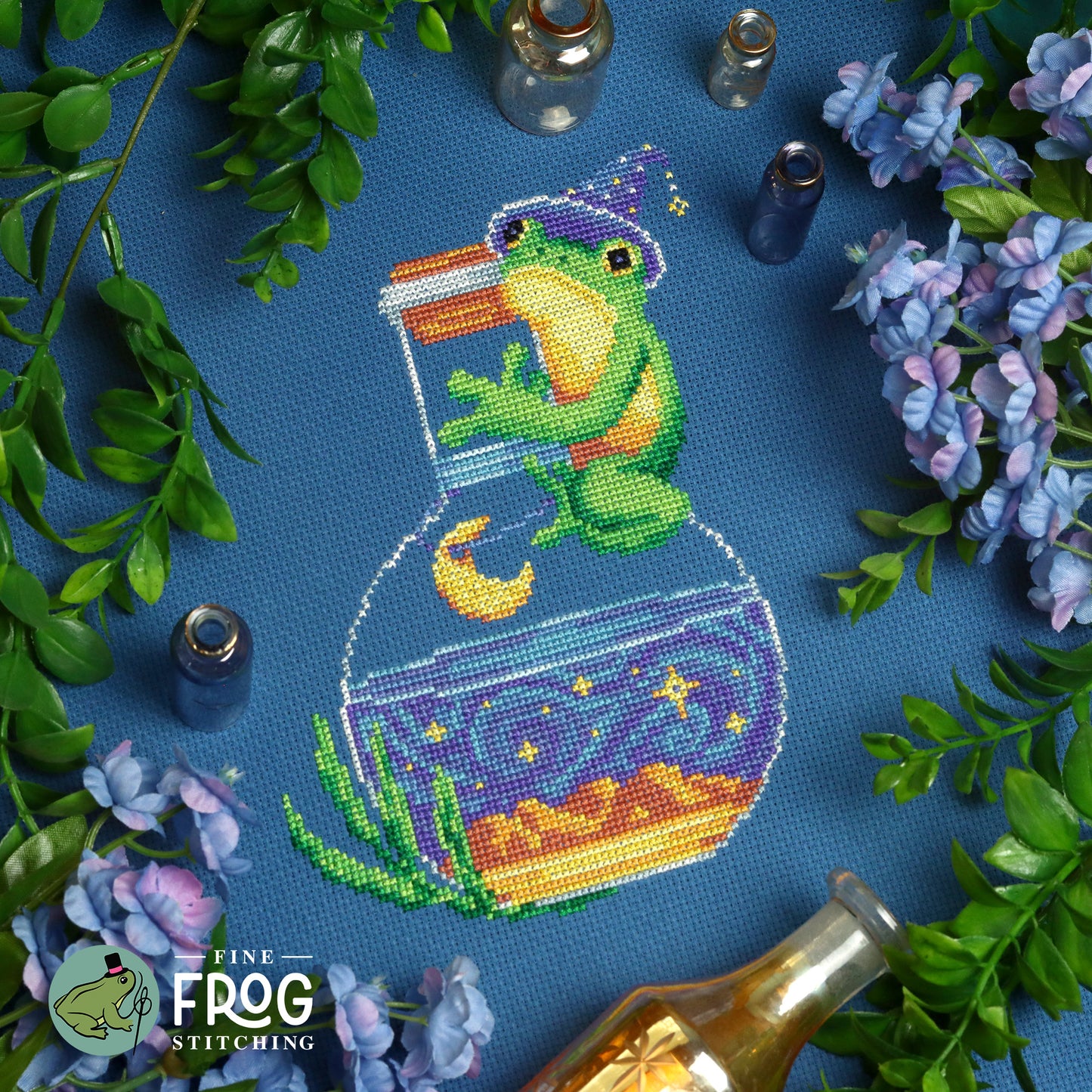 Amphibian Alchemist - Large Printed Cross Stitch Chart