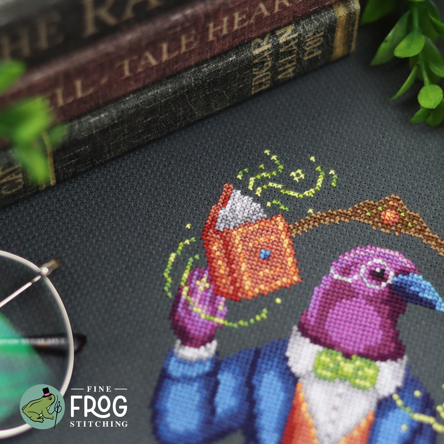 Crow Librarian - Large Printed Cross Stitch Chart