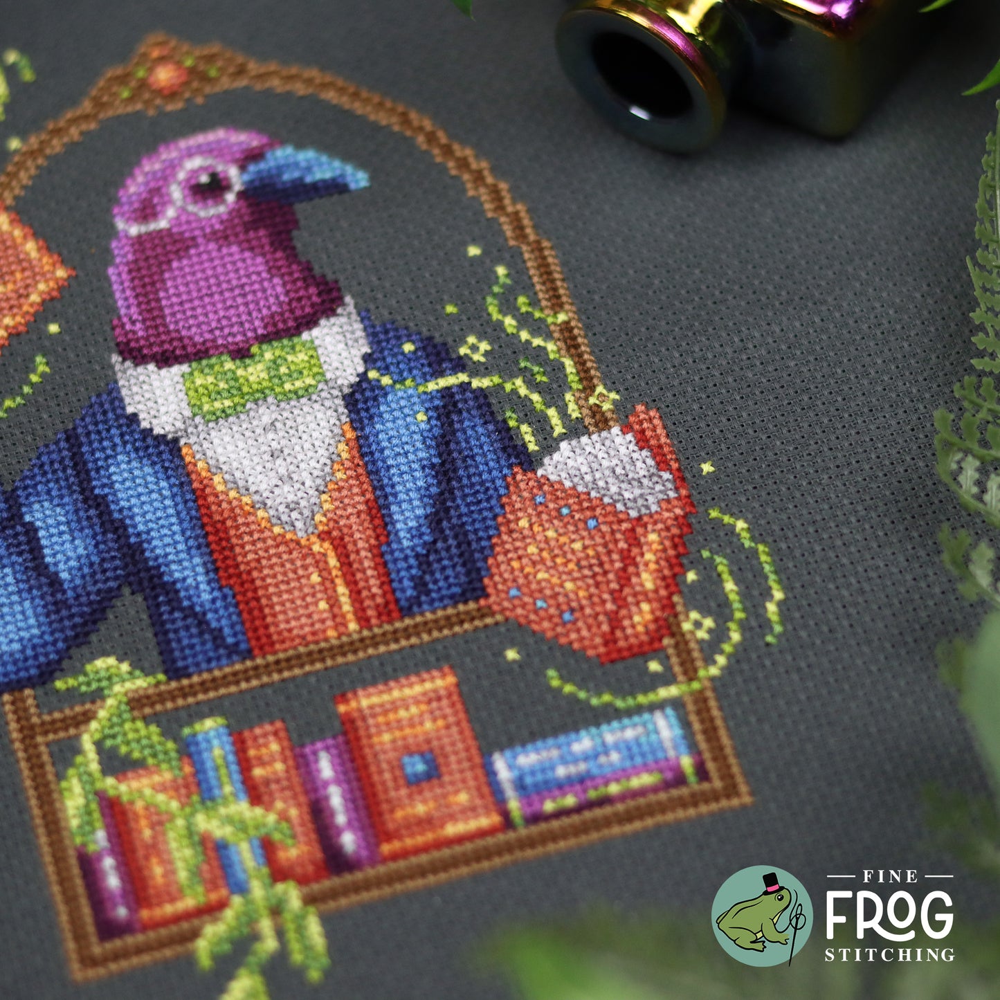 Crow Librarian - Large Printed Cross Stitch Chart