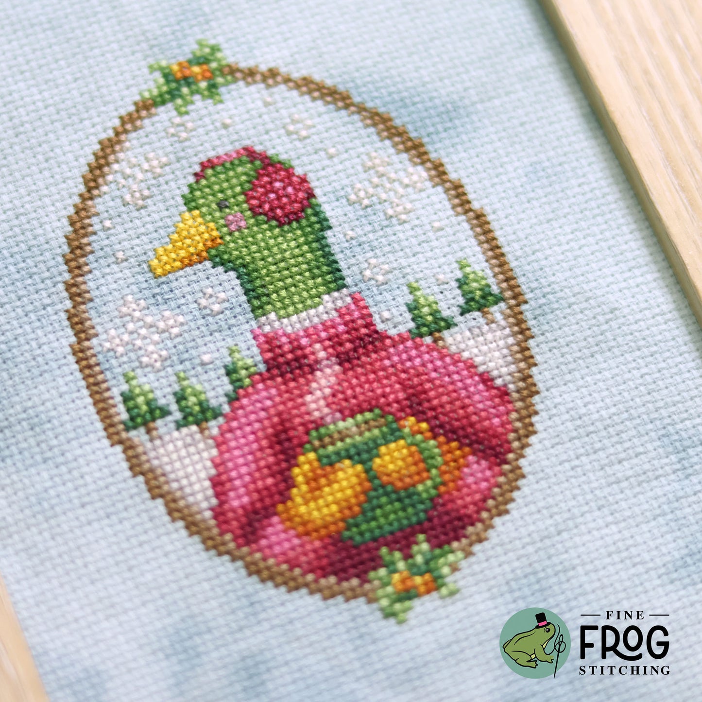 Hot Cocoa Duck - Printed Cross Stitch Chart