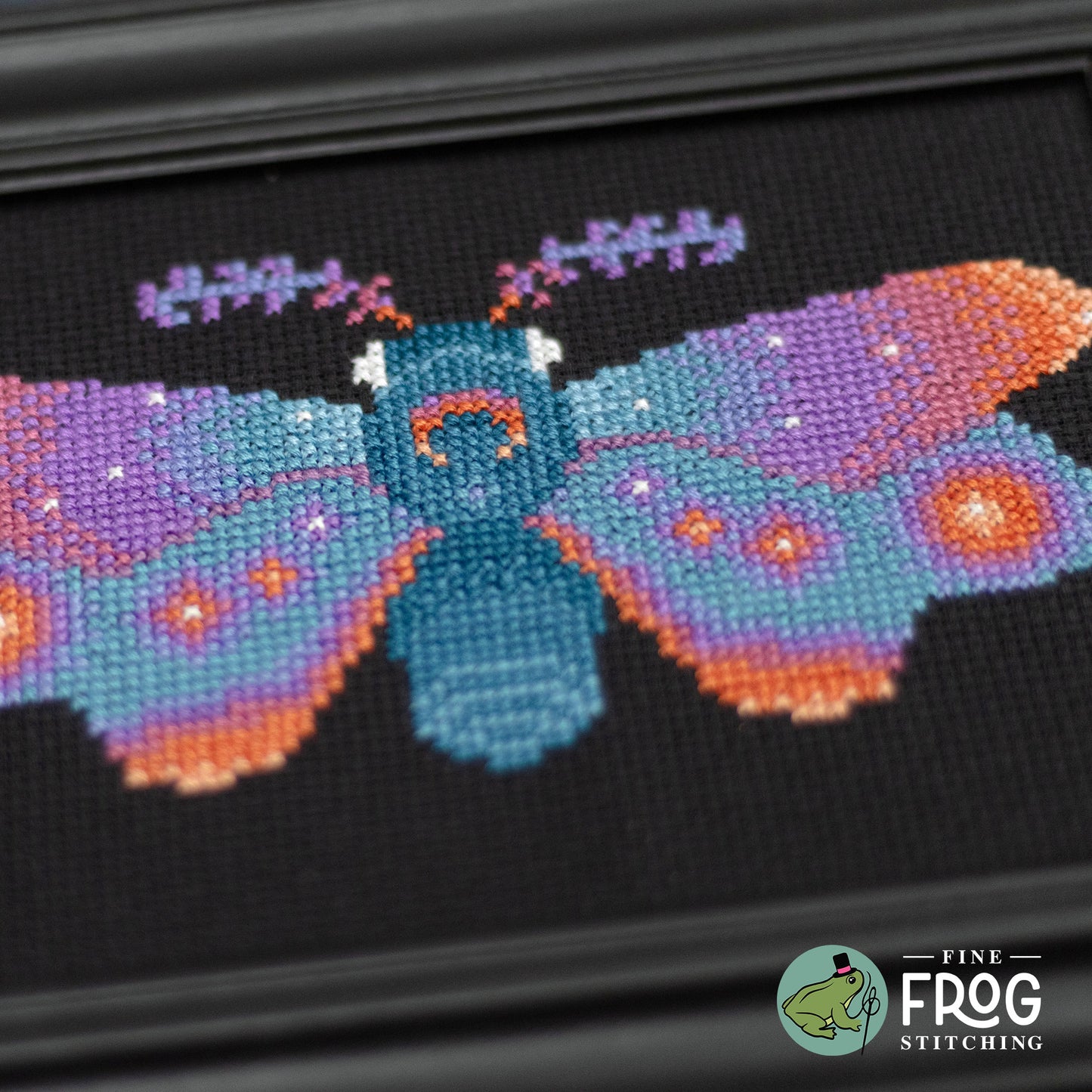 Rising Sun Moth - Printed Cross Stitch Chart