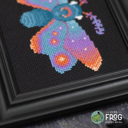 Rising Sun Moth - Printed Cross Stitch Chart