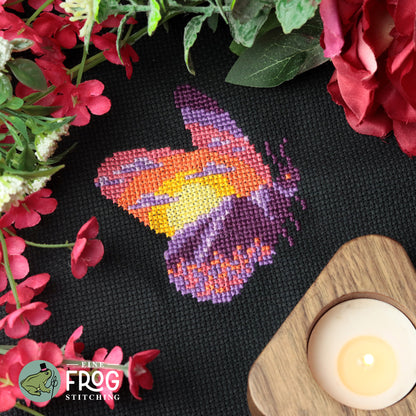 Mountain Sunset Moth - Small Printed Cross Stitch Chart