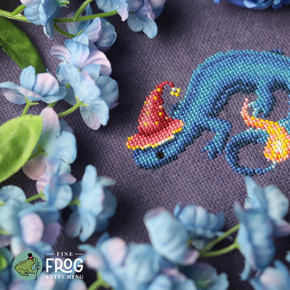 Wizardly Newt - Small Printed Cross Stitch Chart