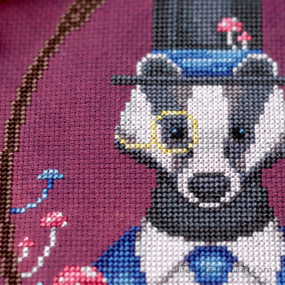 Badger Gentleman - Large Printed Cross Stitch Chart