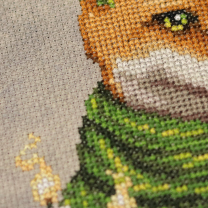 Fireside Fox - Large Printed Cross Stitch Chart
