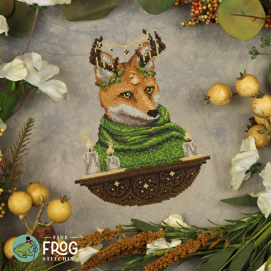 Fireside Fox - Large Printed Cross Stitch Chart