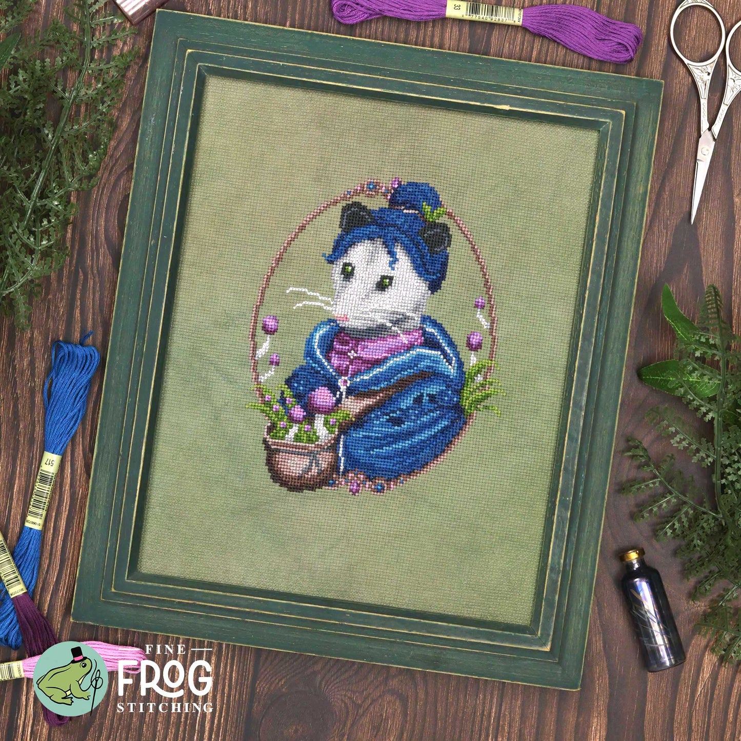 Opossum Forager - Printed Cross Stitch Chart