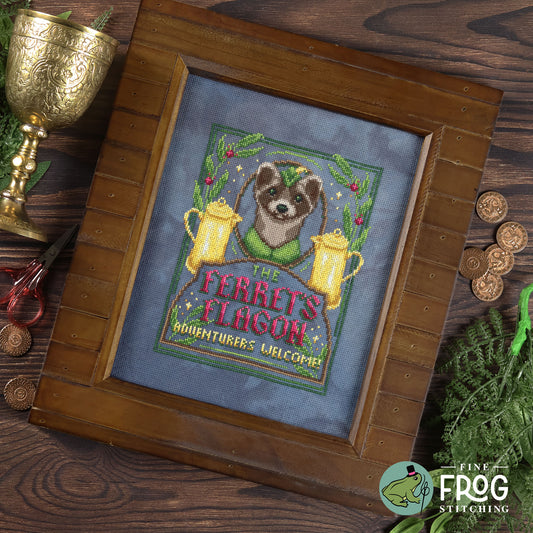 Ferret's Flagon - Printed Cross Stitch Chart