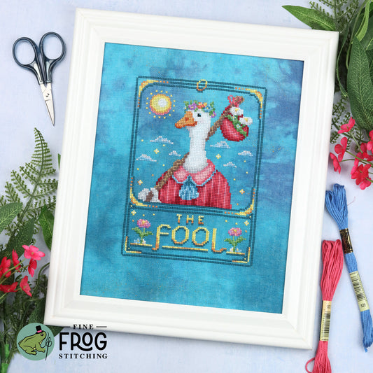 Feather Tarot: The Fool - Printed Cross Stitch Chart 🌟 MARKETPLACE EXCLUSIVE