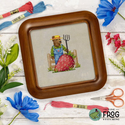 Strawberry Farmer - Printed Cross Stitch Chart