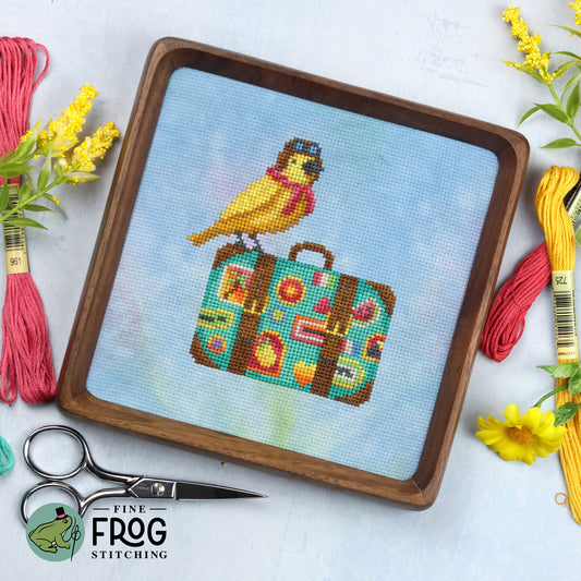 Bird Globetrotter - Printed Cross Stitch Chart 🌟 MARKETPLACE EXCLUSIVE
