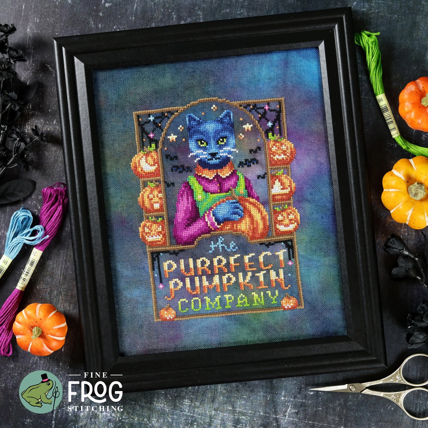 Purrfect Pumpkin Co - Printed Cross Stitch Chart